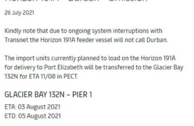 Force majeure was declared! The main port operations in South Africa were paralyzed, and the shipping company announced that it would jump to the port!