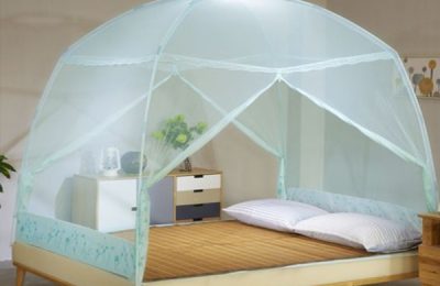 How to fold and store yurt mosquito nets